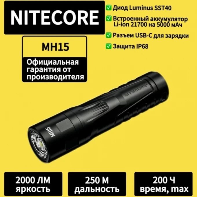 Подствольный фонарь NITECORE MH15 Luminus SST40 0353